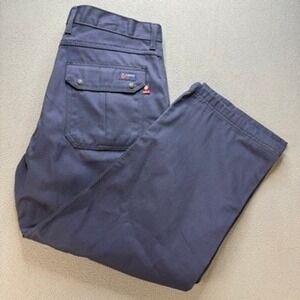 LAPCO FR Cargo Work Pants Flame Resistant Relaxed 36x28 (FIT 37x27) Blue Safety